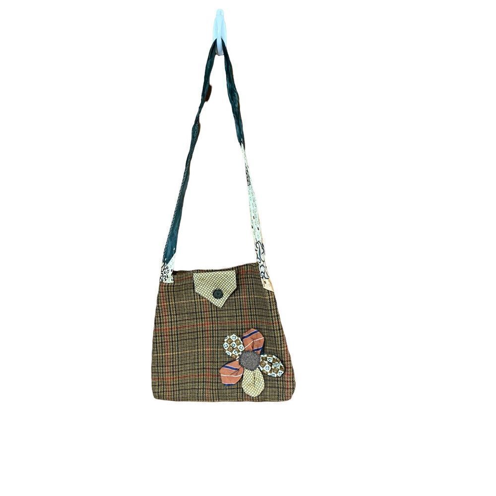 𝅺HANDMADE bag made of vintage fabric and ties